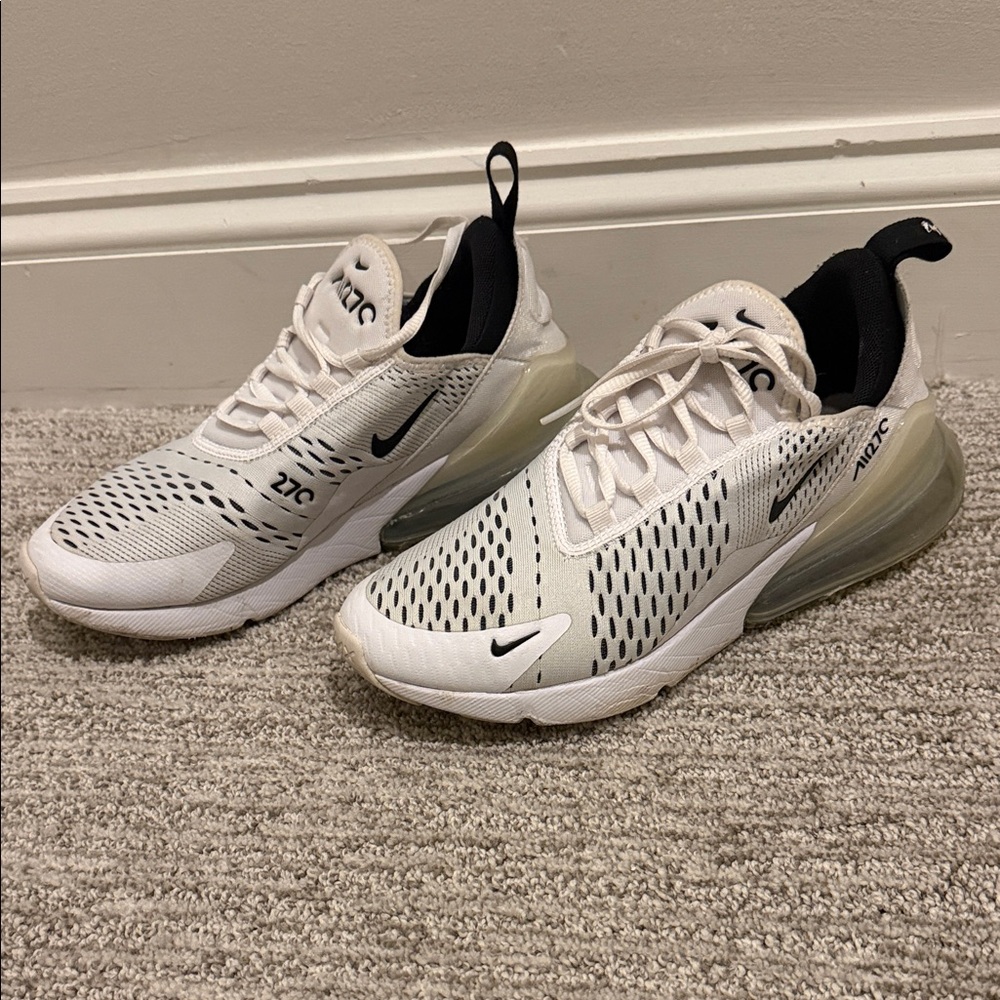 Nike Air Max 270 White and Black Sneakers